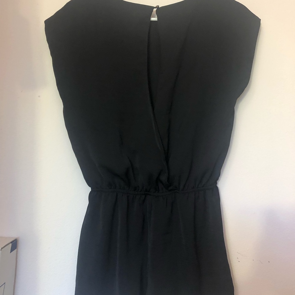 Tulip Back Black Romper